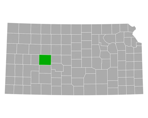 堪萨斯州尼斯地图 — 图库矢量图片