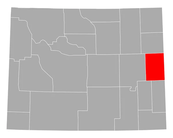 Kaart Van Niobrara Wyoming — Stockvector