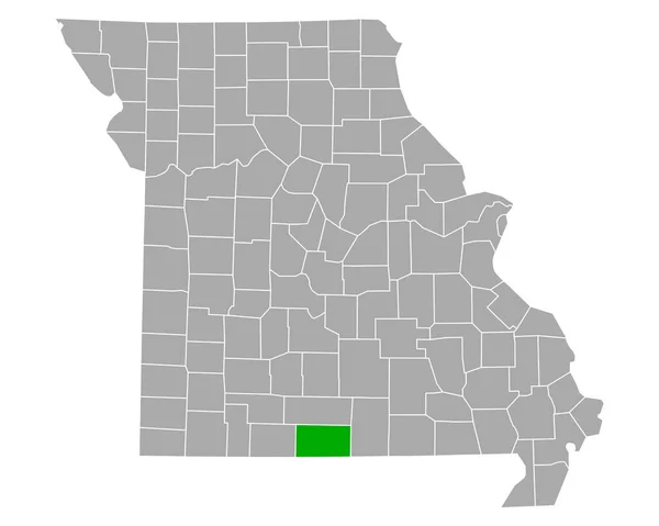 Kaart Van Ozark Missouri — Stockvector