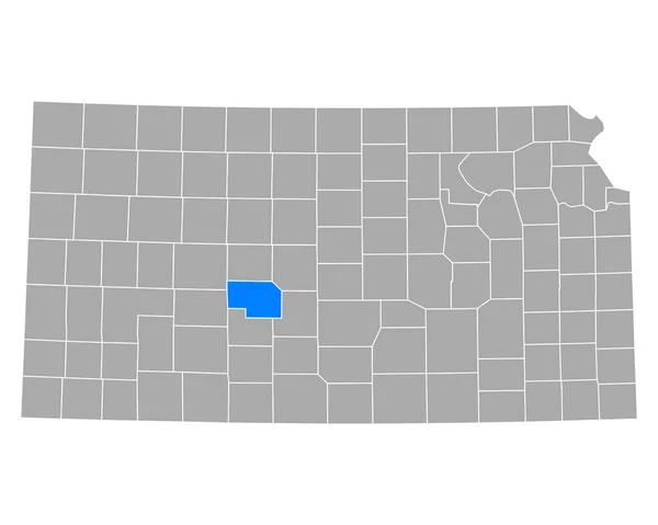 Carte Pawnee Kansas — Image vectorielle