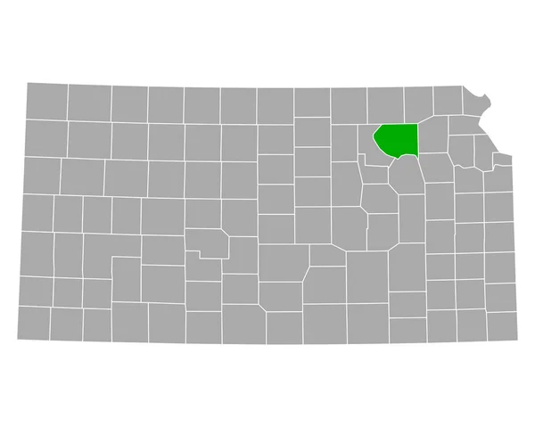 Map Pottawatomie Kansas — Stock Vector