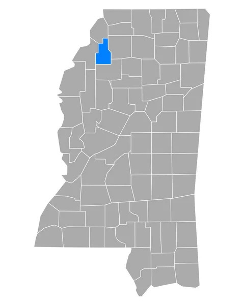 Carte Quitman Dans Mississippi — Image vectorielle