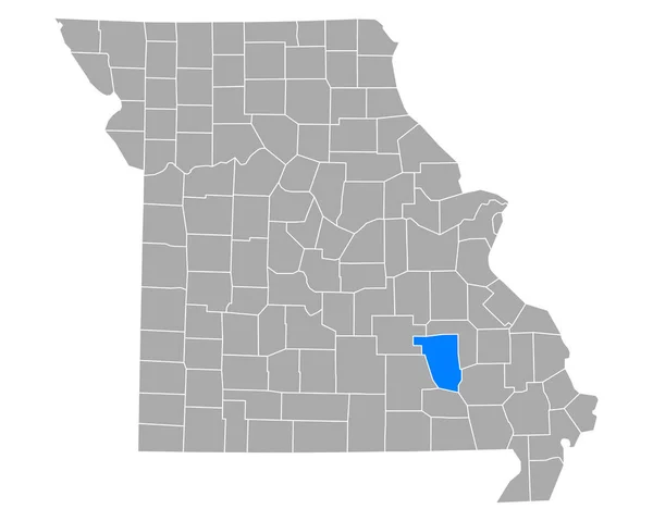 Missouri Deki Reynolds Haritası — Stok Vektör