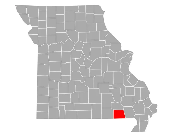 Mappa Ripley Missouri — Vettoriale Stock