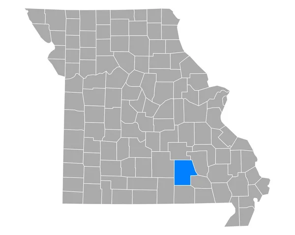 Karte Von Shannon Missouri — Stockvektor