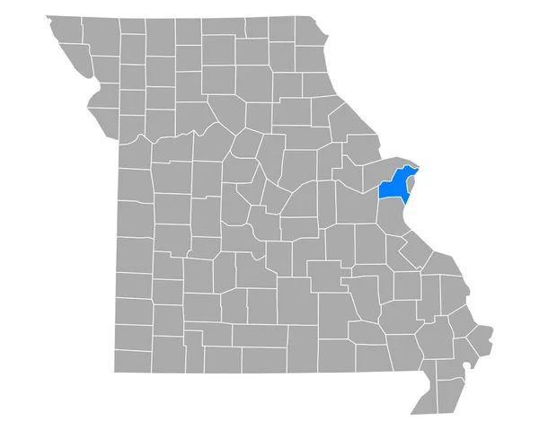 Karte Von Louis County Missouri — Stockvektor