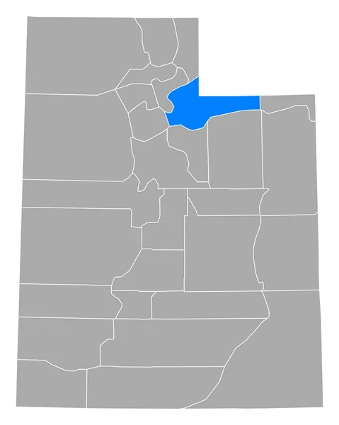 ユタ州のサミットの地図 — ストックベクタ