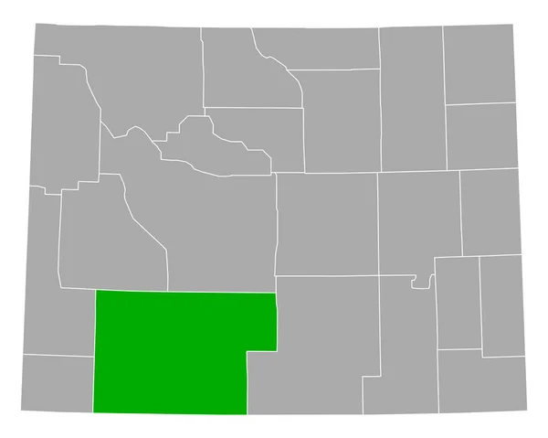 Mapa Sweetwateru Wyomingu — Stockový vektor