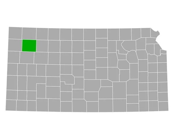 Mapa Tomografia Kansas — Vetor de Stock