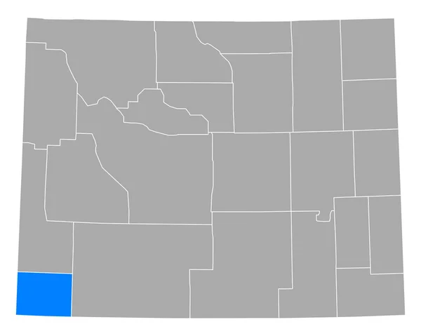 Mapa Uinta Wyoming — Archivo Imágenes Vectoriales