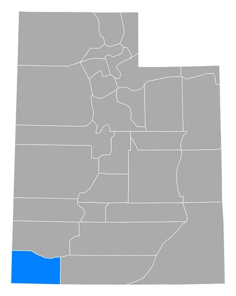 ユタ州のワシントン州地図 — ストックベクタ