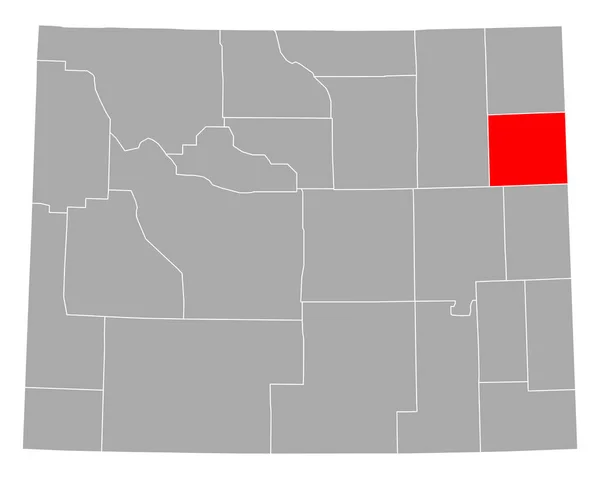 Kaart Van Weston Wyoming — Stockvector