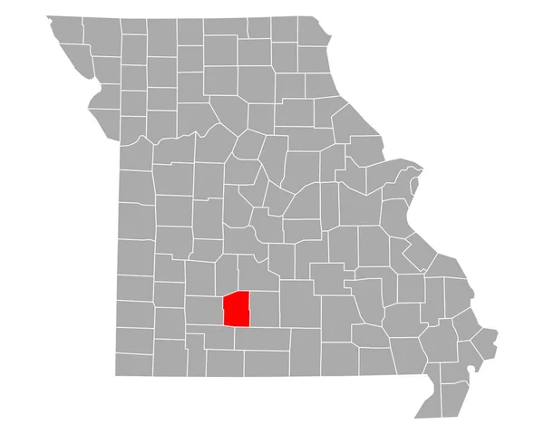 ミズーリ州のウェブスター地図 — ストックベクタ