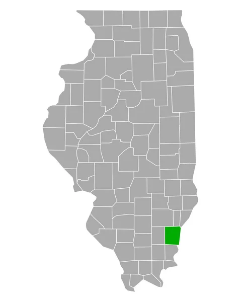 Mapa Białego Illinois — Wektor stockowy