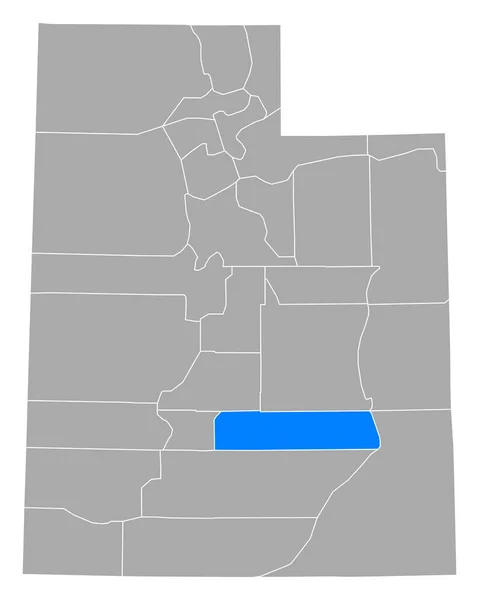 Mappa Wayne Utah — Vettoriale Stock