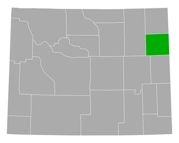 Mapa Estações Serviço Wyoming — Vetor de Stock