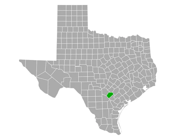 Mapa Wilson Texas — Vector de stock