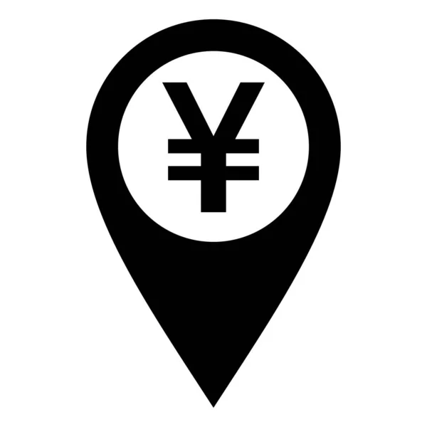 Yen Broche Localisation Comme Illustration Vectorielle — Image vectorielle
