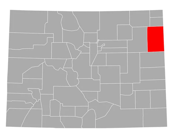 Mapa Yuma Colorado — Vector de stock