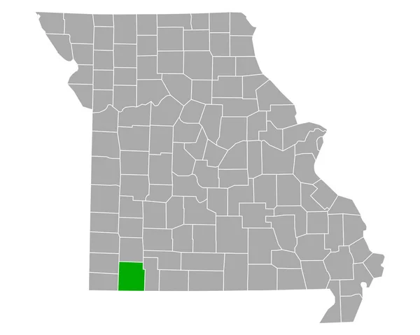 Mapa Oficinas Automóveis Missouri —  Vetores de Stock