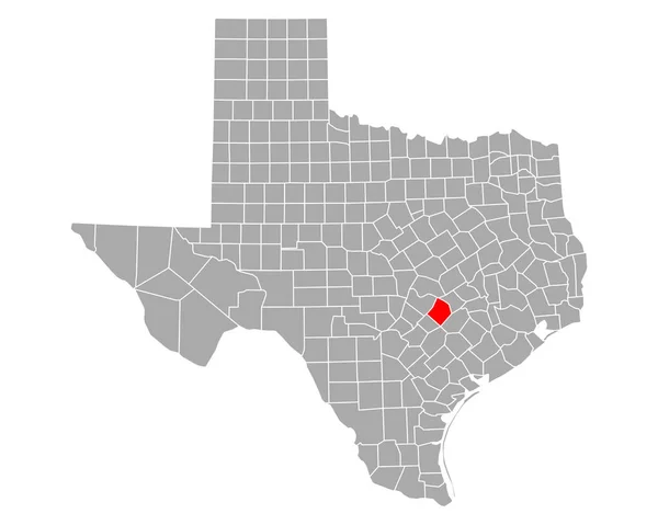 Térkép Bastrop Texasban — Stock Vector