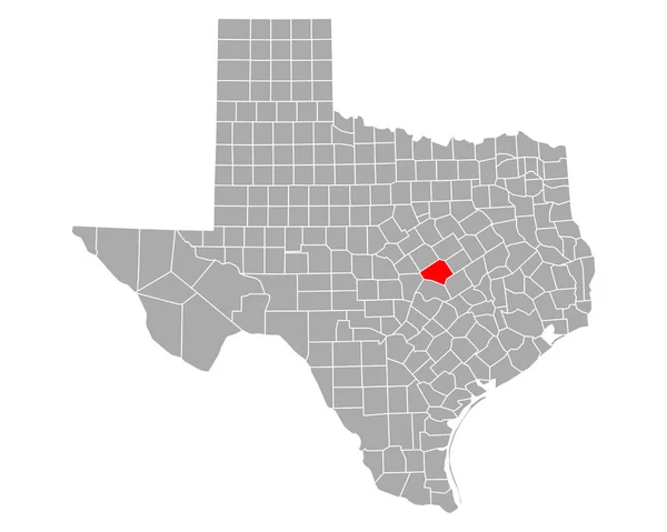 Mappa Bell Texas — Vettoriale Stock
