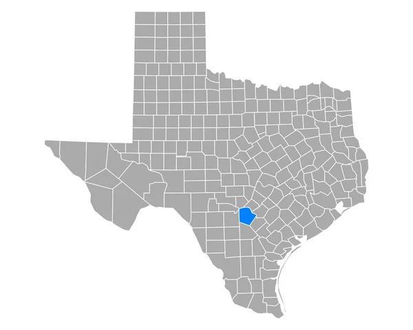 Karte Von Bexar Texas — Stockvektor