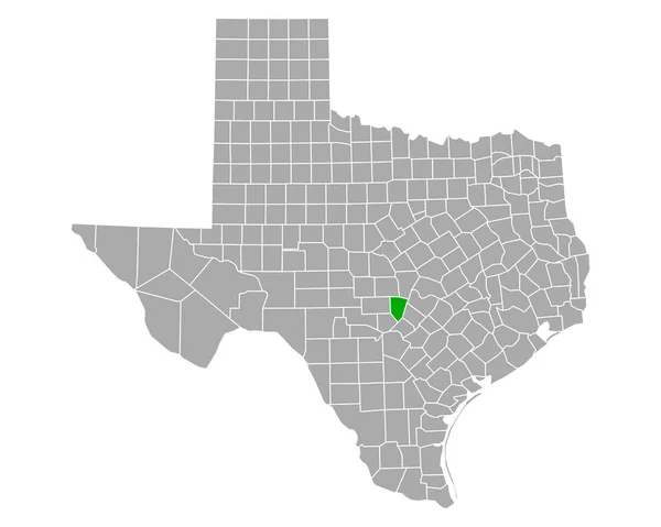 Kaart Van Blanco Texas — Stockvector