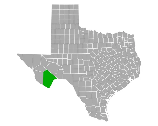Map Brewster Texas — Stock Vector