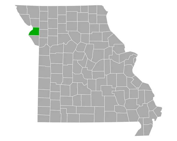 Buchanan Térképe Missouri Helységben — Stock Vector