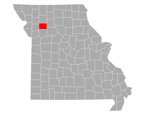 Kaart Van Caldwell Missouri — Stockvector