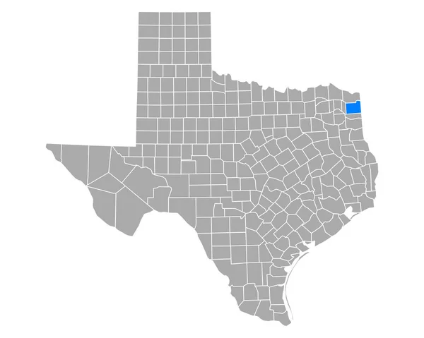 Mapa Cass Texas — Archivo Imágenes Vectoriales