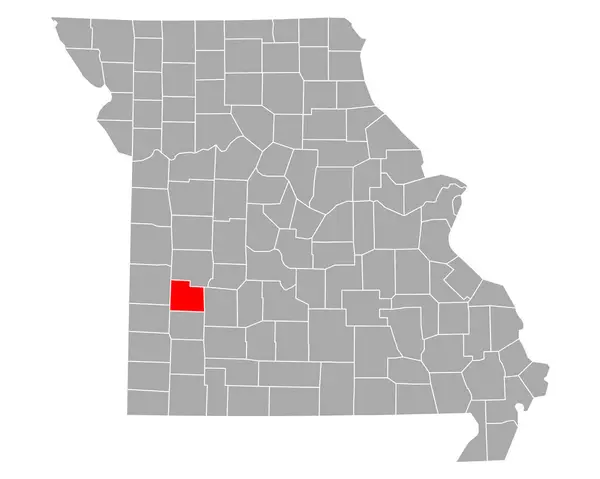 Karte Von Zeder Missouri — Stockvektor