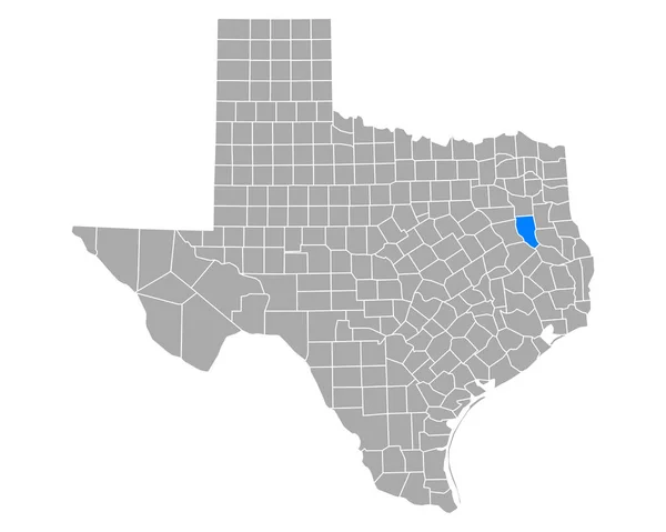Карта Чероки Техасе — стоковый вектор