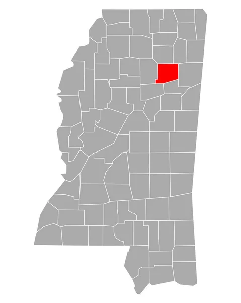 Mapa Restaurantes Chineses Mississippi —  Vetores de Stock