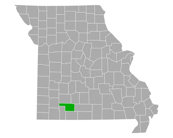 Mapa Christian Missouri — Archivo Imágenes Vectoriales