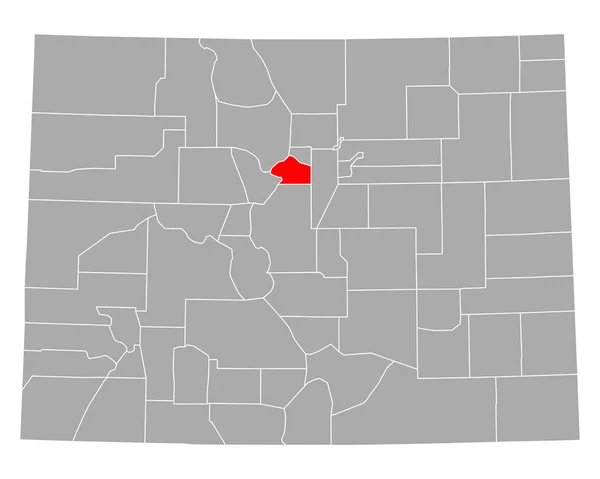 Mapa Clear Creek Colorado — Archivo Imágenes Vectoriales