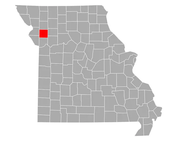 Kaart Van Clinton Missouri — Stockvector