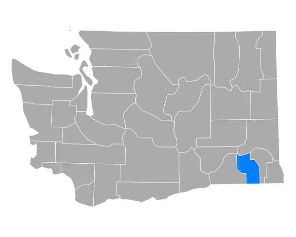 Mappa Columbia Washington — Vettoriale Stock