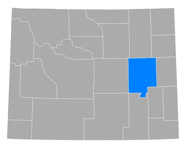 Mapa Converse Wyoming — Wektor stockowy