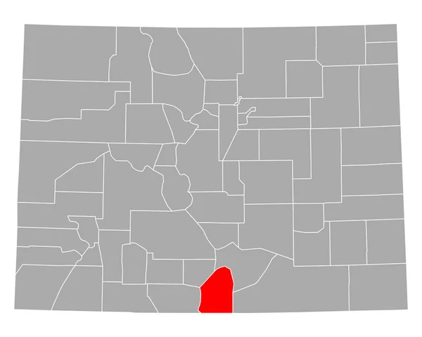 Térkép Costilla Colorado — Stock Vector