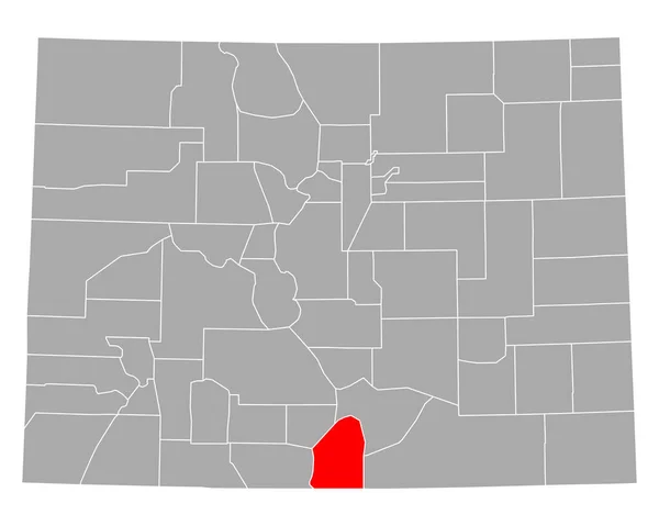 Mapa Costilly Coloradu — Stockový vektor