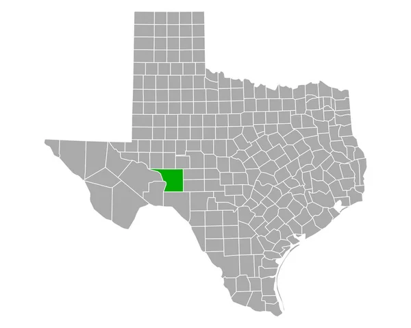 Map Crockett Texas — Stock Vector