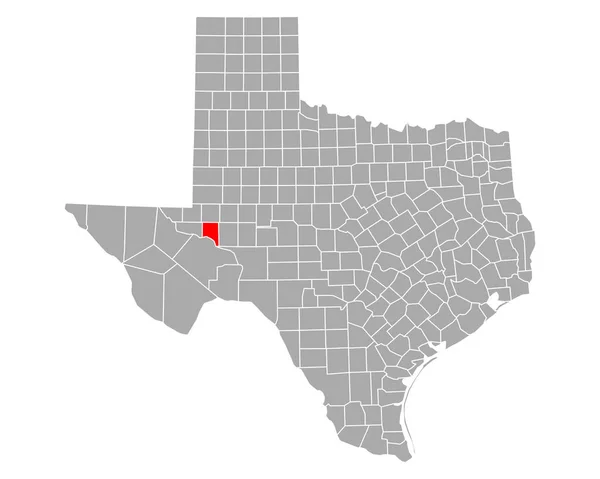 Mappa Crane Texas — Vettoriale Stock