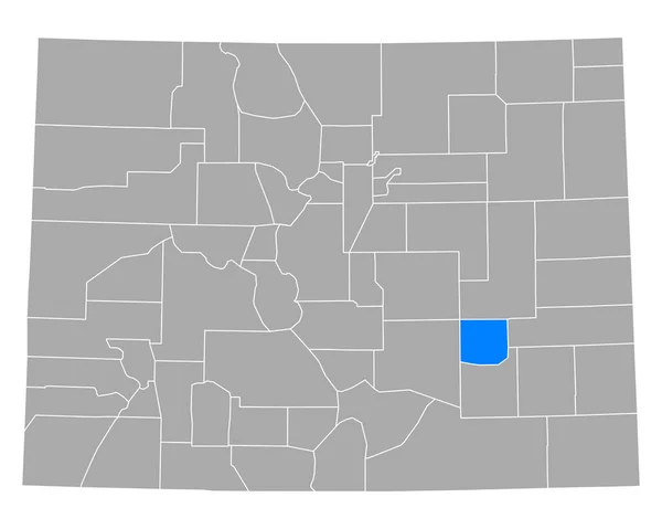 Mapa Crowley Colorado —  Vetores de Stock