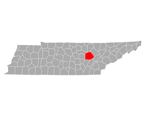 Mapa Cumberlandu Tennessee — Wektor stockowy
