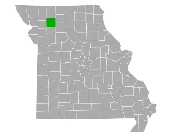 Mapa Daviess Missouri — Archivo Imágenes Vectoriales