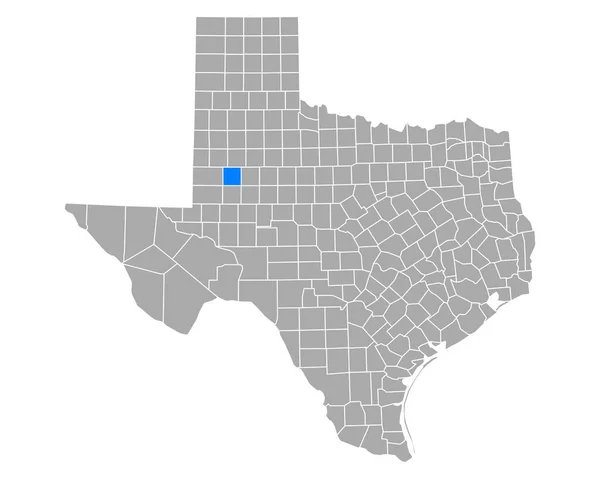 Mapa Dawsonu Texasu — Stockový vektor