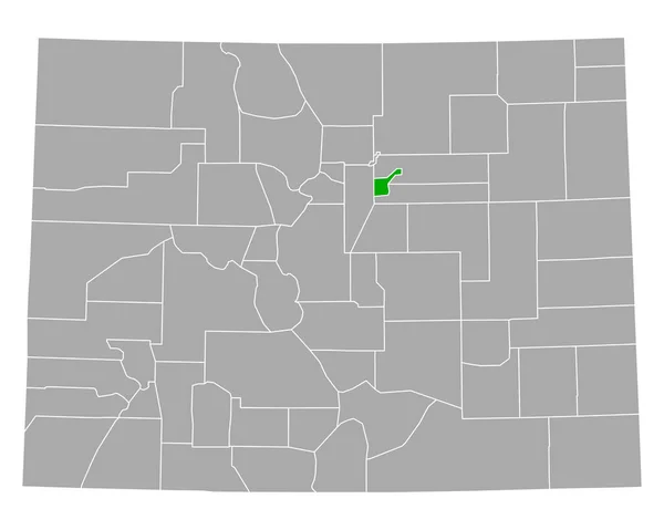 Mapa Denver Colorado — Archivo Imágenes Vectoriales