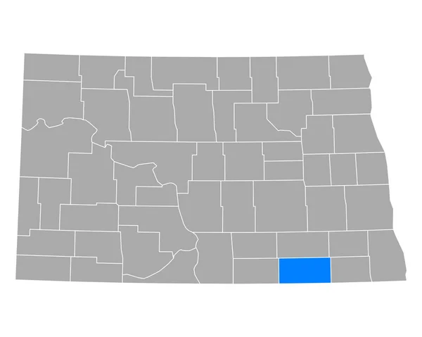 Mappa Dickey North Dakota — Vettoriale Stock